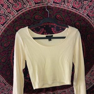 Pale Yellow Crop Top
